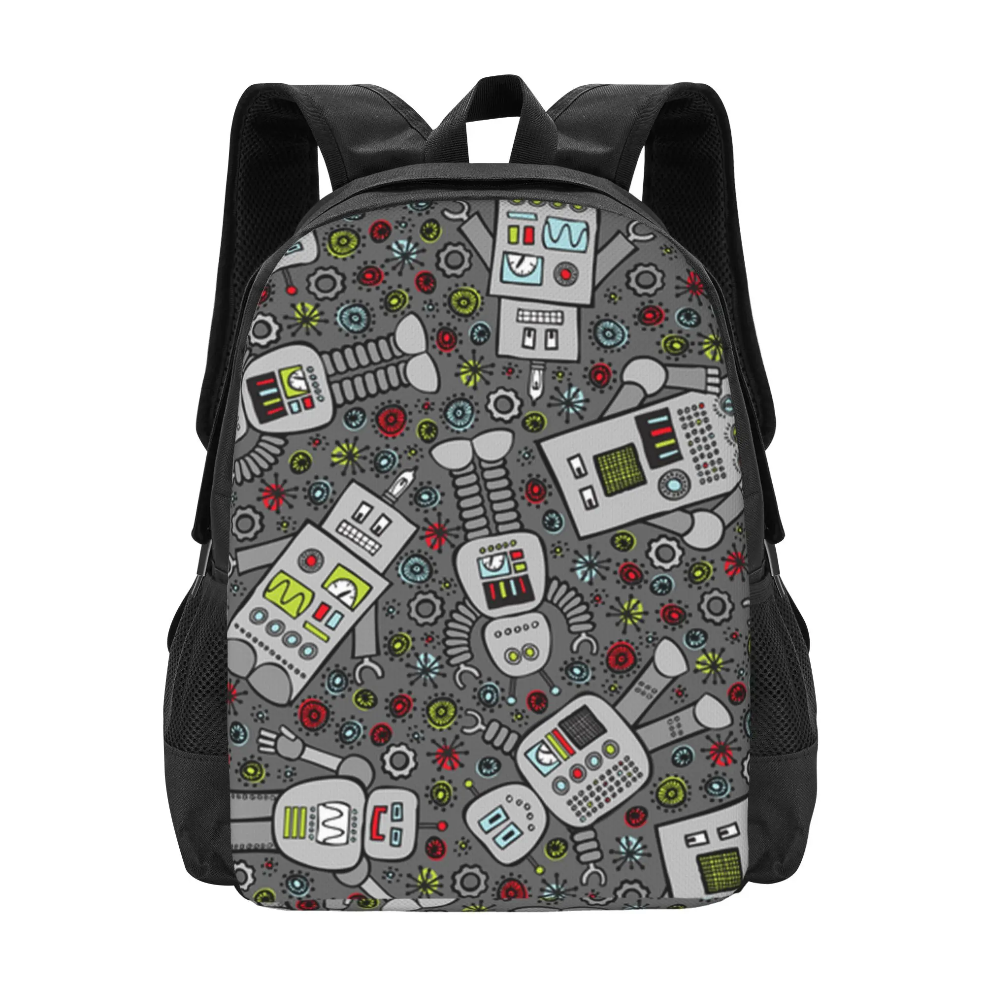 Retro Robot Classic Basic Canvas School backpack Casual Daypack Office Backpack for Men Women
Retro Robot Classic Basic Canvas School backpack Casual Daypack Office Backpack for Men Women