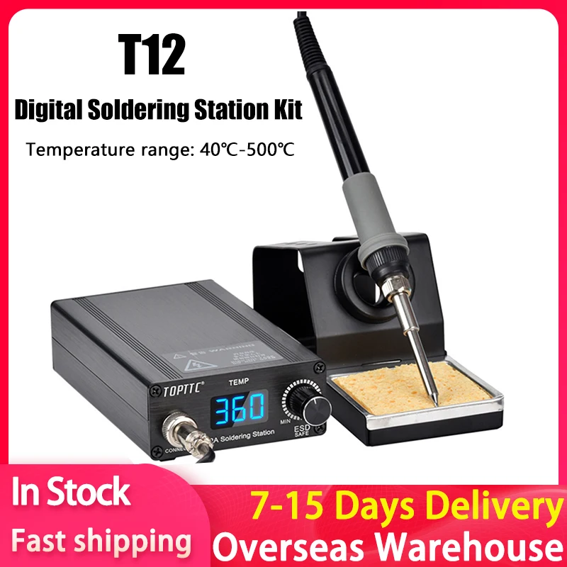 T12 Digital Display Soldering Station 110V-240V Temperature Controller Electronic Soldering Station Welding Iron Welding Tools
T12 Digital Display Soldering Station 110V-240V Temperature Controller Electronic Soldering Station Welding Iron Welding Tools