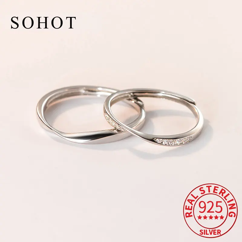 Real 925 Sterling Silver Zircon Smooth Mobius Adjustable Ring for Women Classic Lovers' Fine Jewelry Minimalist Bijoux
Real 925 Sterling Silver Zircon Smooth Mobius Adjustable Ring for Women Classic Lovers' Fine Jewelry Minimalist Bijoux