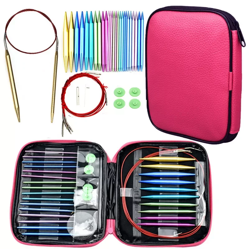 Circular Knitting Needles Set 26pcs Interchangeable Crochet Needles for Crochet Yarn Knitting Accessories Kit for Beginners Gift
Circular Knitting Needles Set 26pcs Interchangeable Crochet Needles for Crochet Yarn Knitting Accessories Kit for Beginners Gift