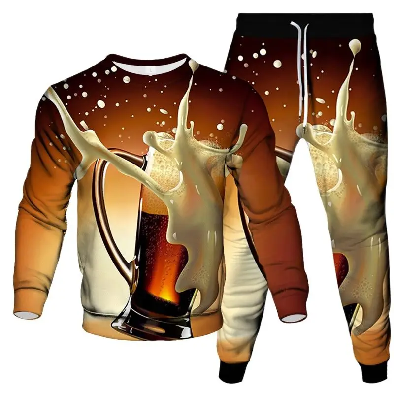 Men's Sweatshirt Jogging Pants 2 Piece Set Tracksuits Beer 3d Printing Streetwear Clothes Casual Male Oversized Suits Size S-6XL
Men's Sweatshirt Jogging Pants 2 Piece Set Tracksuits Beer 3d Printing Streetwear Clothes Casual Male Oversized Suits Size S-6XL