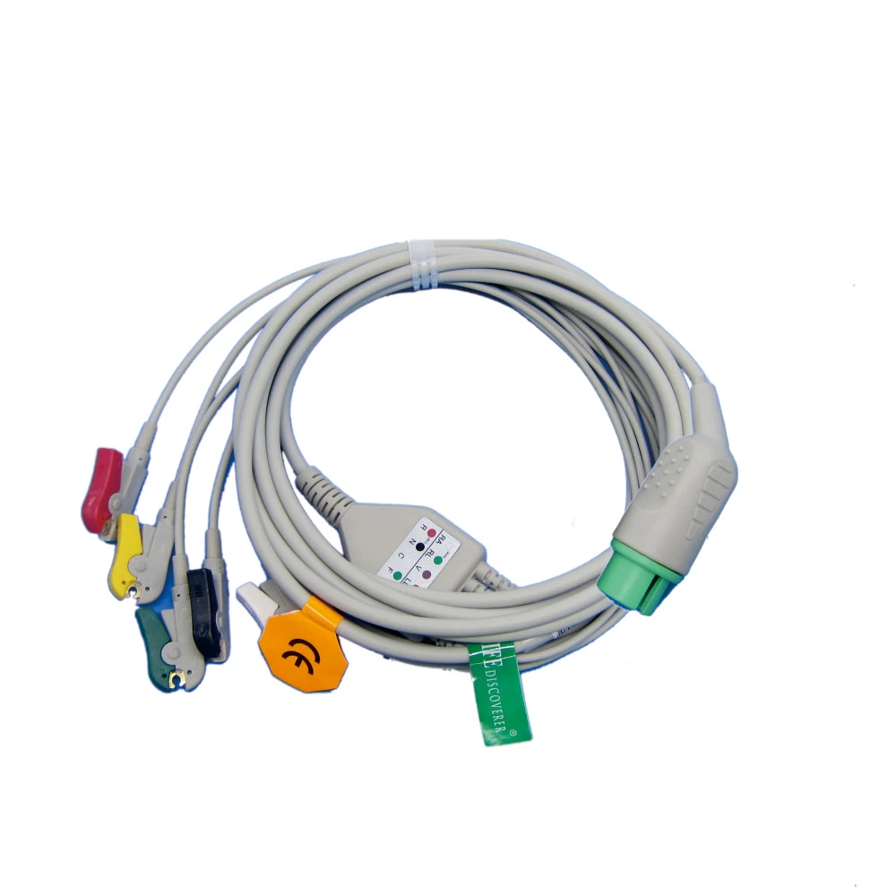 One-piece ECG Patient Cable IEC With 3leads 5leads Snap clip For ECG Electrocardiograph Monitor china zoncare
One-piece ECG Patient Cable IEC With 3leads 5leads Snap clip For ECG Electrocardiograph Monitor china zoncare