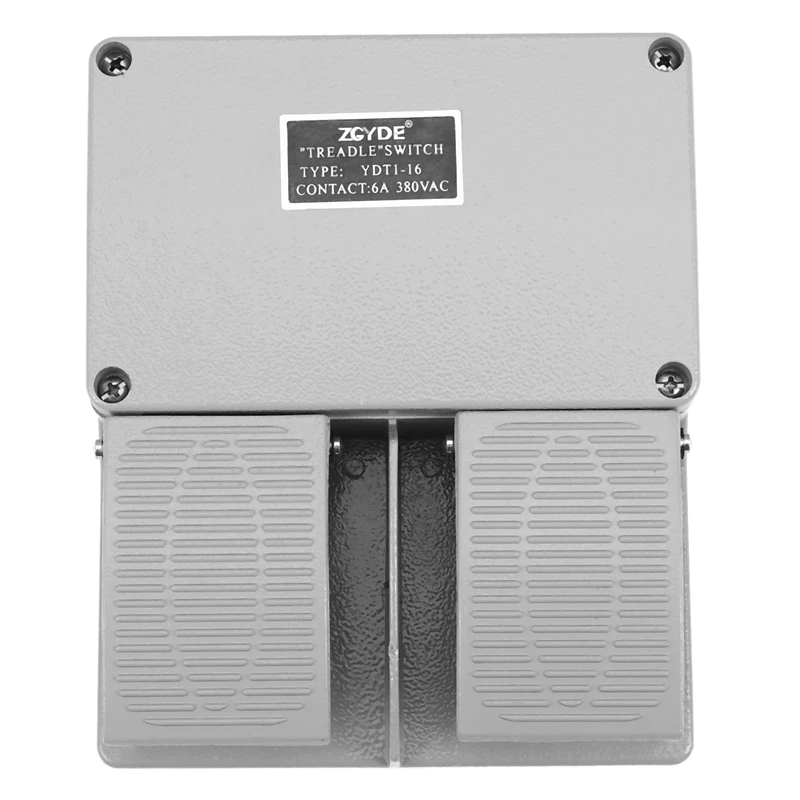 Foot switch YDT1-16 aluminum shell gray double pedal switch machine tool accessories switch
Foot switch YDT1-16 aluminum shell gray double pedal switch machine tool accessories switch