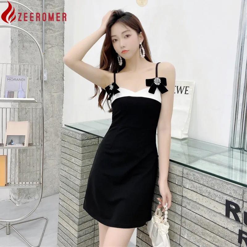2022 Summer Elegant Sexy Spaghetti Strap Dress Women V-Neck Sleeveless Bow Solid Color Slip Casual Bodycon Party Dress Vestidos
2022 Summer Elegant Sexy Spaghetti Strap Dress Women V-Neck Sleeveless Bow Solid Color Slip Casual Bodycon Party Dress Vestidos
