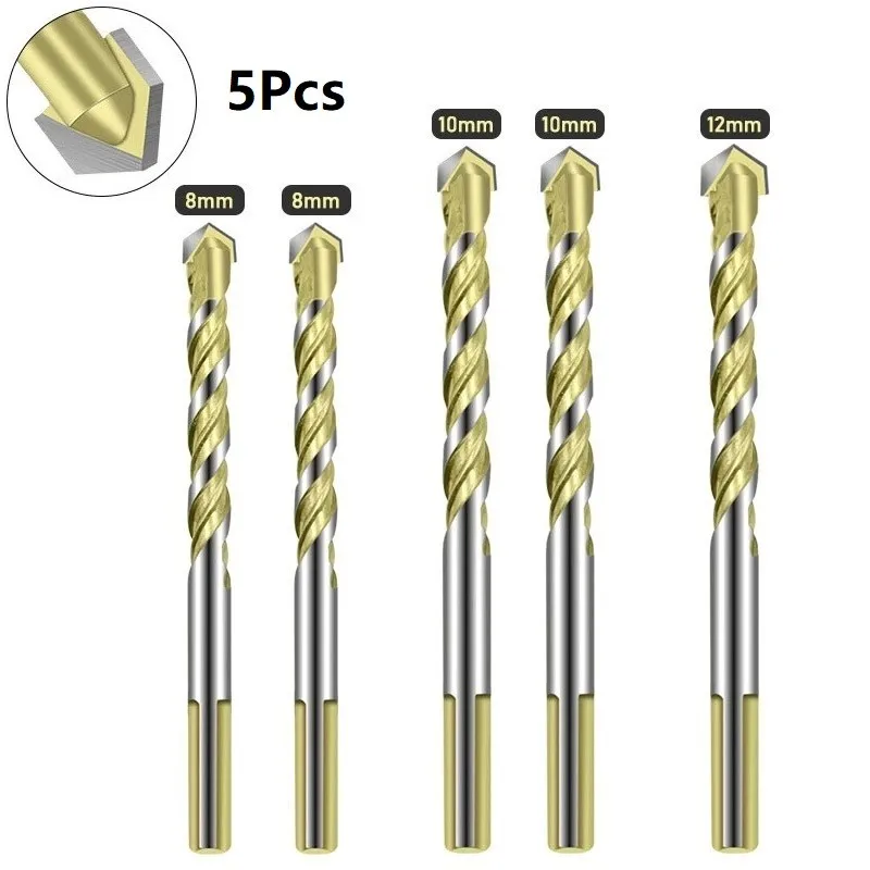 5pcs 8MM 10MM 12MM Drill Bit Cemented Carbide Cutter Head Precision Drilling Woodworking Triangle Tile Electric Drill Twist
5pcs 8MM 10MM 12MM Drill Bit Cemented Carbide Cutter Head Precision Drilling Woodworking Triangle Tile Electric Drill Twist