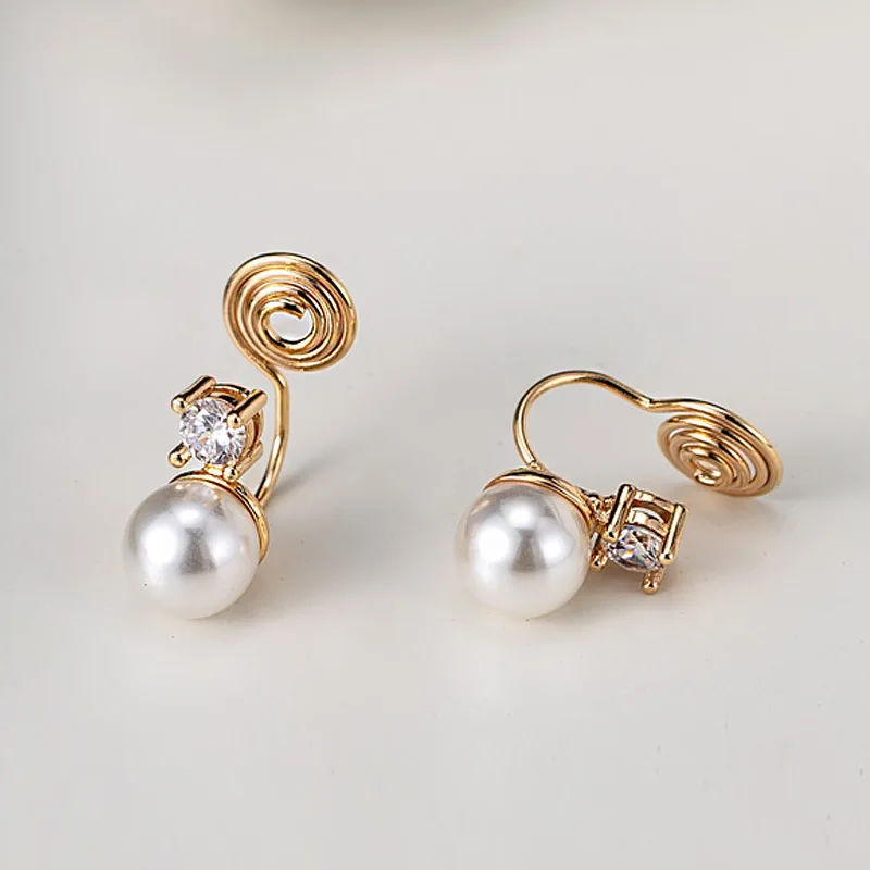 

Light Luxury Pearl Clip Earrings Simple Painless Earrings Mosquito Coil Without Ear Holes Party Unusual Jewelry For Woman