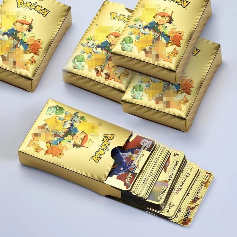 55PCS Children's Toys Gold Foil Cards Pokémon Gold Foil Cards Anime Cartoon Pokémon Pokémon Gold Foil Cards
55PCS Children's Toys Gold Foil Cards Pokémon Gold Foil Cards Anime Cartoon Pokémon Pokémon Gold Foil Cards