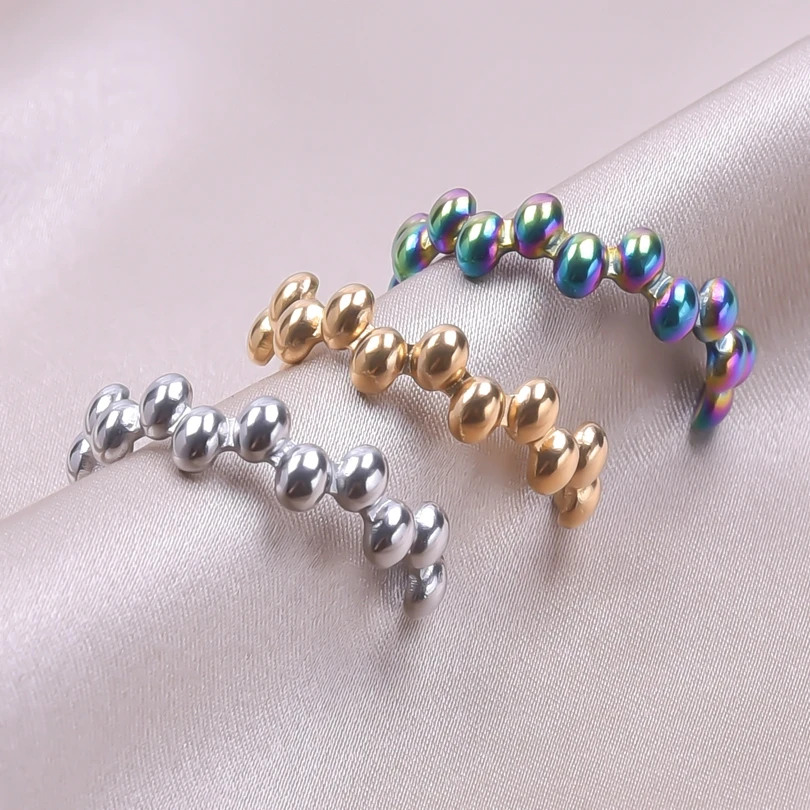 Staggered Elliptical Beads Adjustable Ring Simple Fashion Stainless Steel Rings For Women Men Accessories Finger Jewelry Bague
Staggered Elliptical Beads Adjustable Ring Simple Fashion Stainless Steel Rings For Women Men Accessories Finger Jewelry Bague