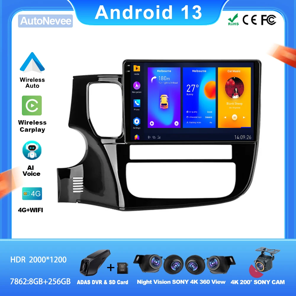 Android For Mitsubishi Outlander 3 2012-2018 Car Auto Carplay Radio Stereo Head Unit Multimedia Player GPS Navigation No DVD BT
Android For Mitsubishi Outlander 3 2012-2018 Car Auto Carplay Radio Stereo Head Unit Multimedia Player GPS Navigation No DVD BT