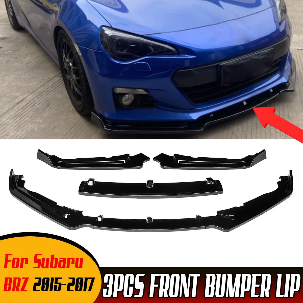 Съемный 3-кратный разветвитель для переднего бампера автомобиля, диффузор для губ, спойлер, комплект для корпуса бампера для Subaru BRZ 2015-2017, дефлектор для губ бампера
Съемный 3-кратный разветвитель для переднего бампера автомобиля, диффузор для губ, спойлер, комплект для корпуса бампера для Subaru BRZ 2015-2017, дефлектор для губ бампера