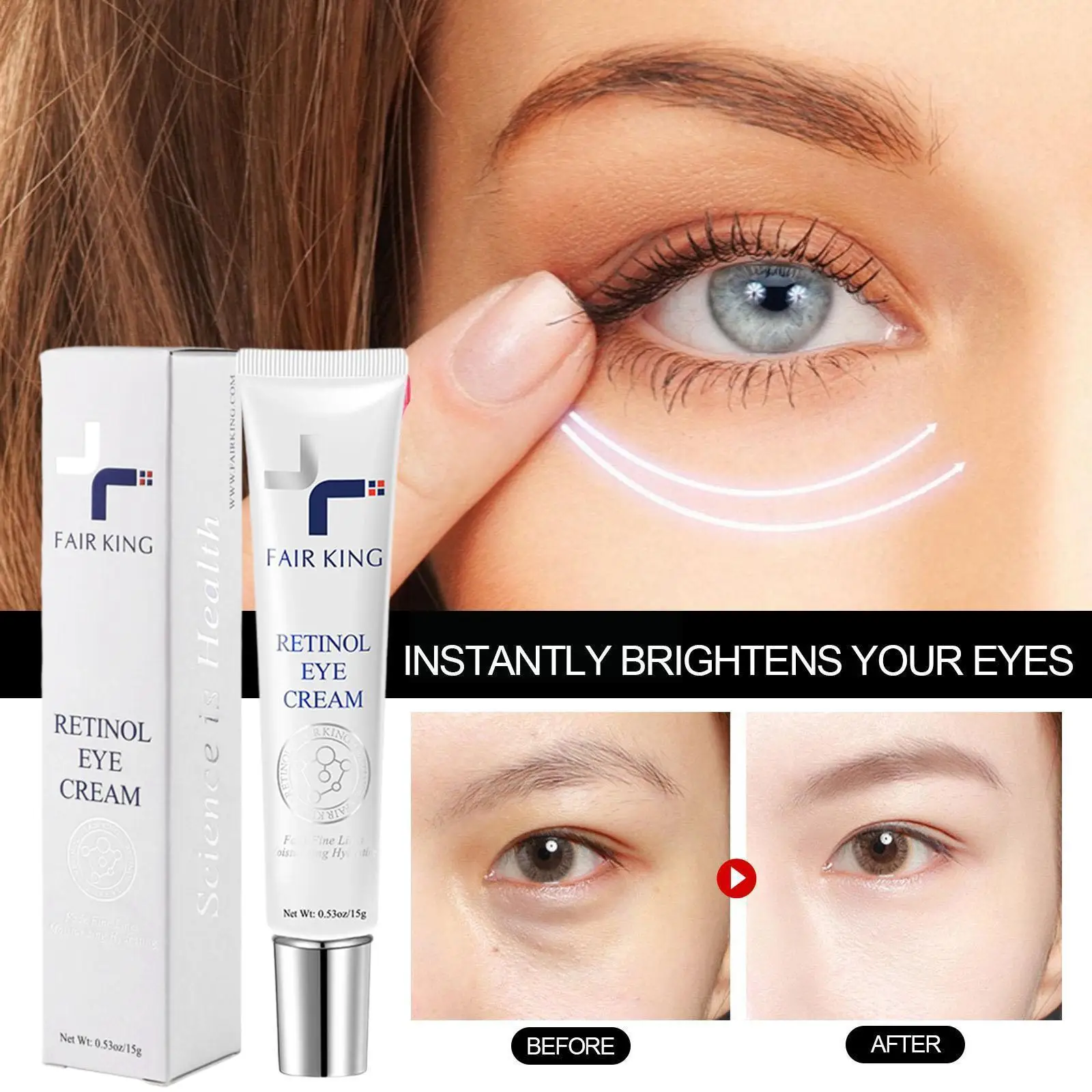 

1PCS Eye Cream Anti-aging Removal Eye Bags Fade Wrinkles Metabolism Moisturizing Vitamin Cream Skin Accelerate Eye A A3G8