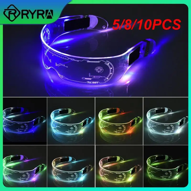 10PCS LED Luminous Glasses LED Glasses EL Wire Neon Light Up Visor Eyeglasses Bar Party EyeWare For Halloween Christmas Parties
10PCS LED Luminous Glasses LED Glasses EL Wire Neon Light Up Visor Eyeglasses Bar Party EyeWare For Halloween Christmas Parties