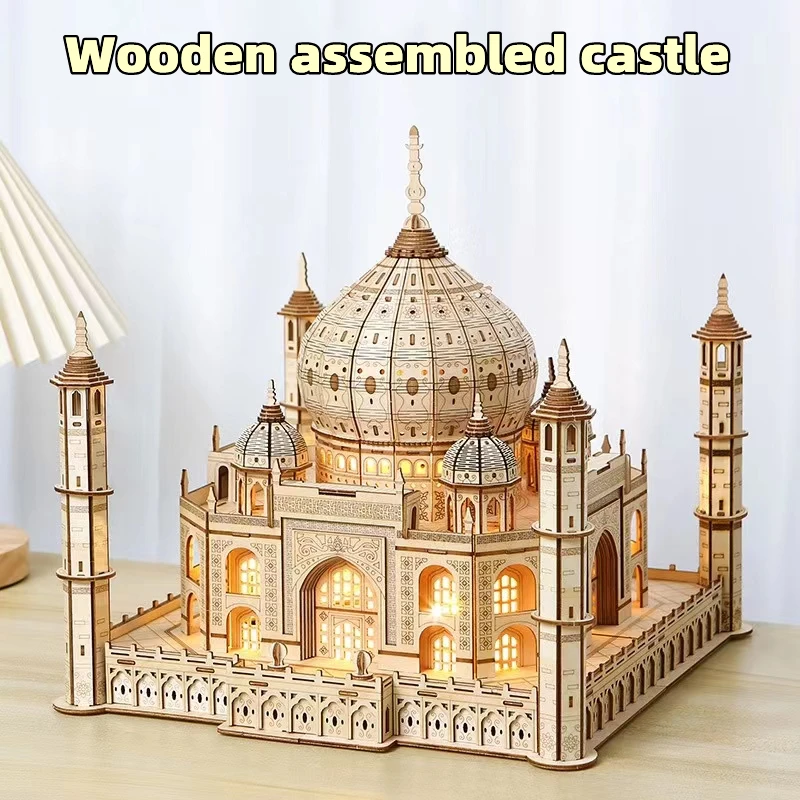 DIY Castle Wooden 3D Three-dimensional Puzzle Wooden Children's Educational Assembling Toys Creative Ornaments Christmas Gift 
DIY Castle Wooden 3D Three-dimensional Puzzle Wooden Children's Educational Assembling Toys Creative Ornaments Christmas Gift
