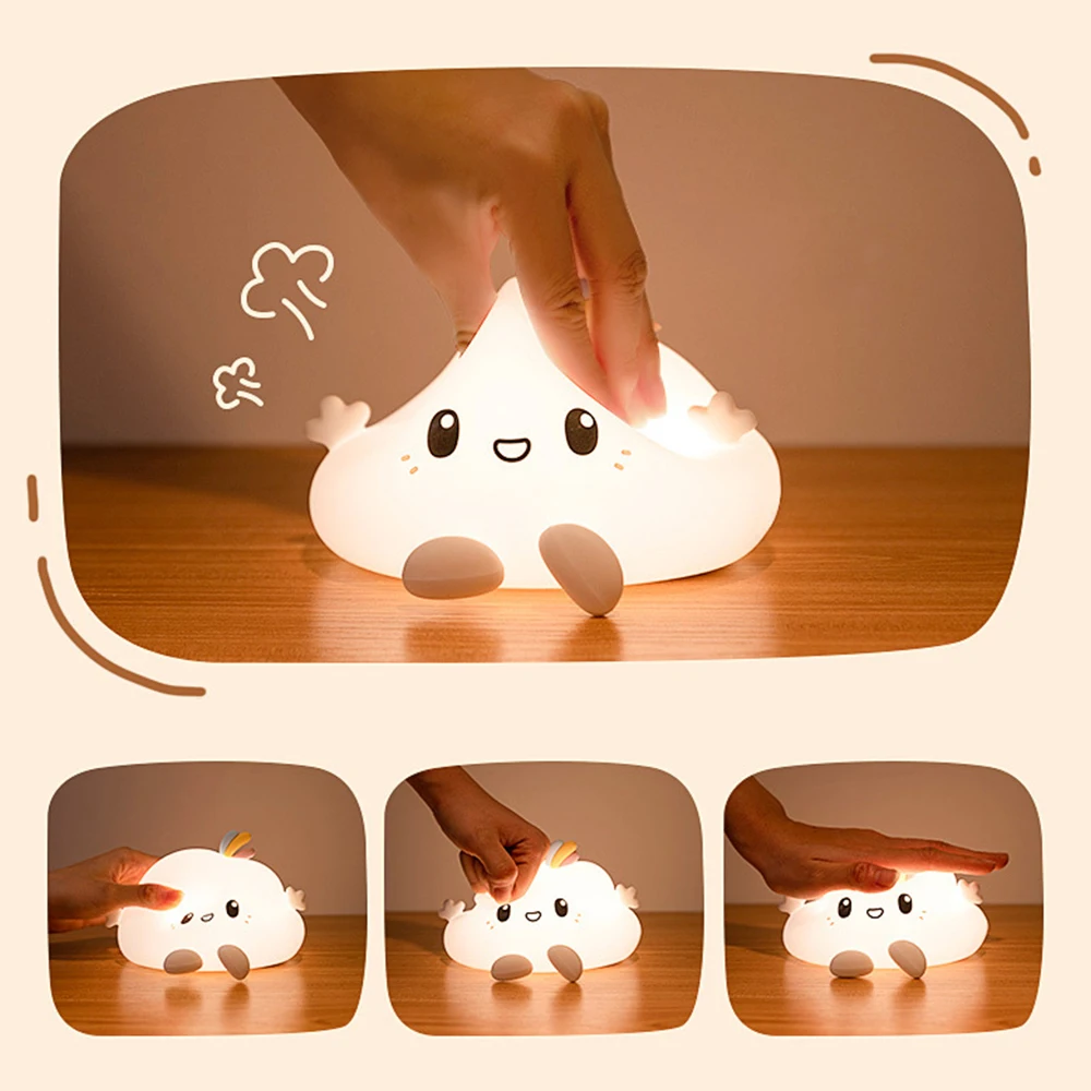 Cute Cloud LED Night Light Silicone Touch Table Lamp 7 Color Clouds Rechargeable Night Lamp Kids Baby Bedroom Decor Bedside Lamp
Cute Cloud LED Night Light Silicone Touch Table Lamp 7 Color Clouds Rechargeable Night Lamp Kids Baby Bedroom Decor Bedside Lamp