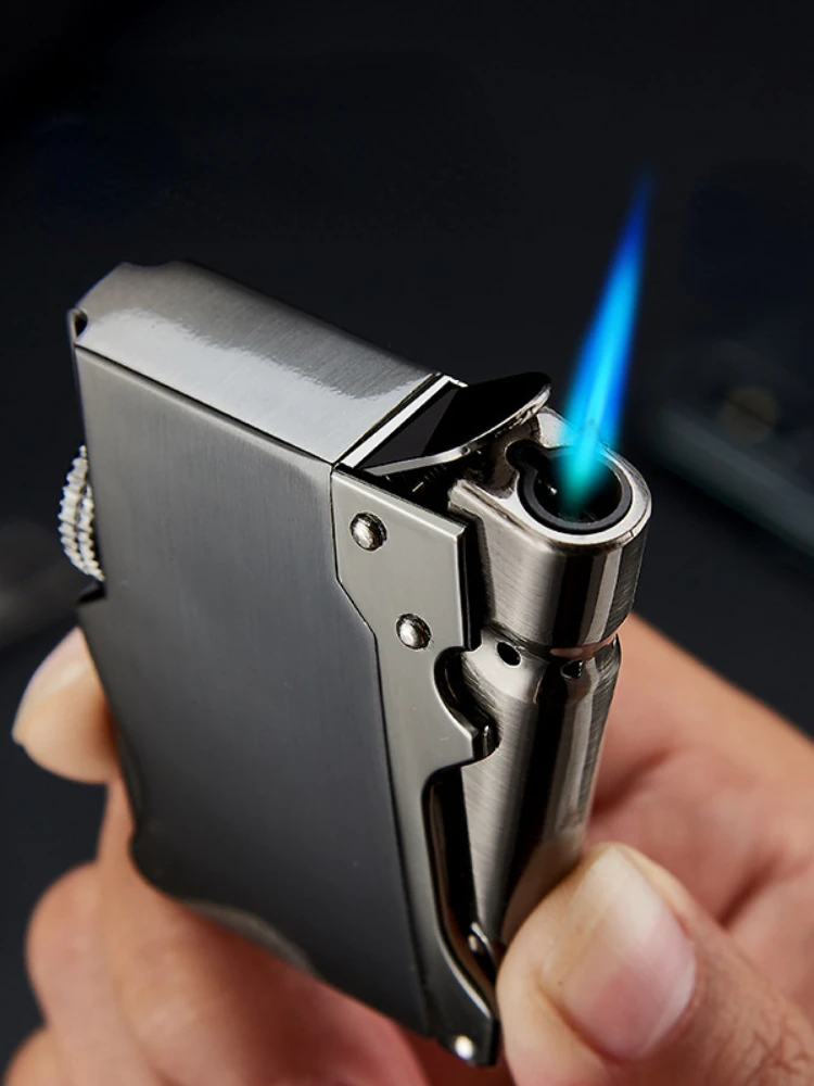 Focus Windproof Inflatable Lighter Blue Flame Straight to Ultra thin Metal Customized Creative New Cigar Cigar Lighter Gift
Focus Windproof Inflatable Lighter Blue Flame Straight to Ultra thin Metal Customized Creative New Cigar Cigar Lighter Gift