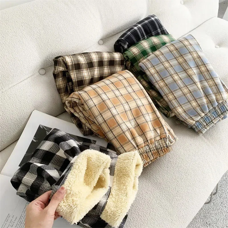 JMPRS Winter Thick Plaid Pants Women Korean Fashion Warm Loose Wide Leg Trousers Student Y2K Causal High Waist Pants Outwear
JMPRS Winter Thick Plaid Pants Women Korean Fashion Warm Loose Wide Leg Trousers Student Y2K Causal High Waist Pants Outwear