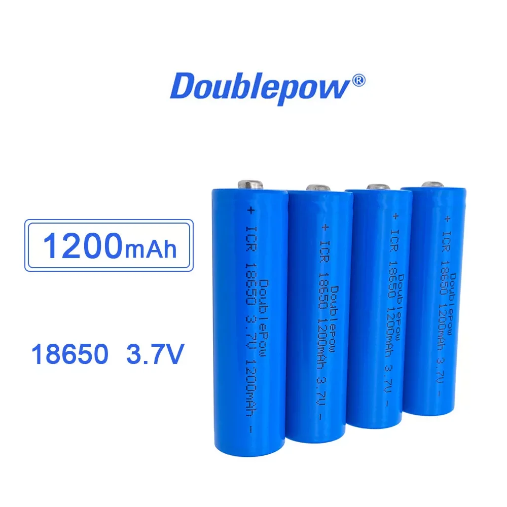 Doublepower 18650 3.7V 1200mAh rechargeable lithium battery, flashlight, laser pointer, remote control, electronic toys 
Doublepower 18650 3.7V 1200mAh rechargeable lithium battery, flashlight, laser pointer, remote control, electronic toys