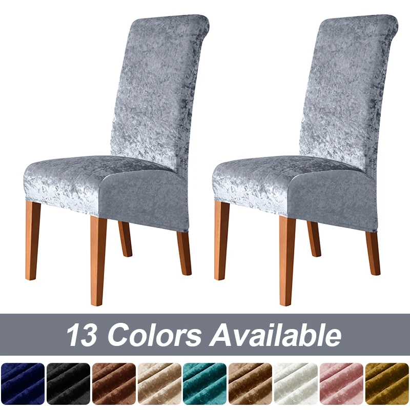Shiny Velvet Big Size Chair Cover 1/2/4/6 Pcs XL Size Long Back Sloping Hem Chair Covers Home Hotel Dining Chair For Restaurant
Shiny Velvet Big Size Chair Cover 1/2/4/6 Pcs XL Size Long Back Sloping Hem Chair Covers Home Hotel Dining Chair For Restaurant
