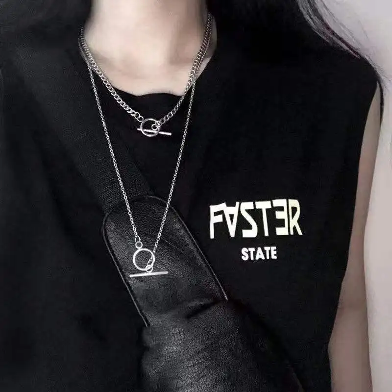 Ins Personality Hip-hop Temperament Double-layer OT Buckle Long Necklace Short Necklace All-match Sweater Chain Net Red Jewelry
Ins Personality Hip-hop Temperament Double-layer OT Buckle Long Necklace Short Necklace All-match Sweater Chain Net Red Jewelry