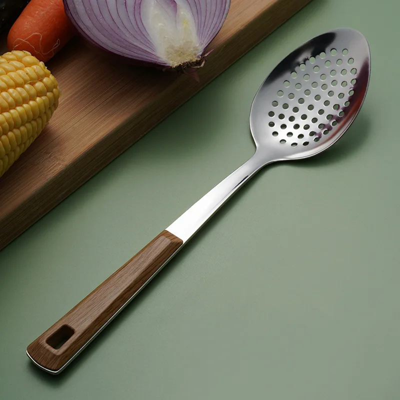 Набор кухонных инструментов из нержавеющей стали, лопата с деревянной ручкой, ложка для супа, ресторана, дуршлаг острая лопата, кухонная утварь 
Набор кухонных инструментов из нержавеющей стали, лопата с деревянной ручкой, ложка для супа, ресторана, дуршлаг острая лопата, кухонная утварь