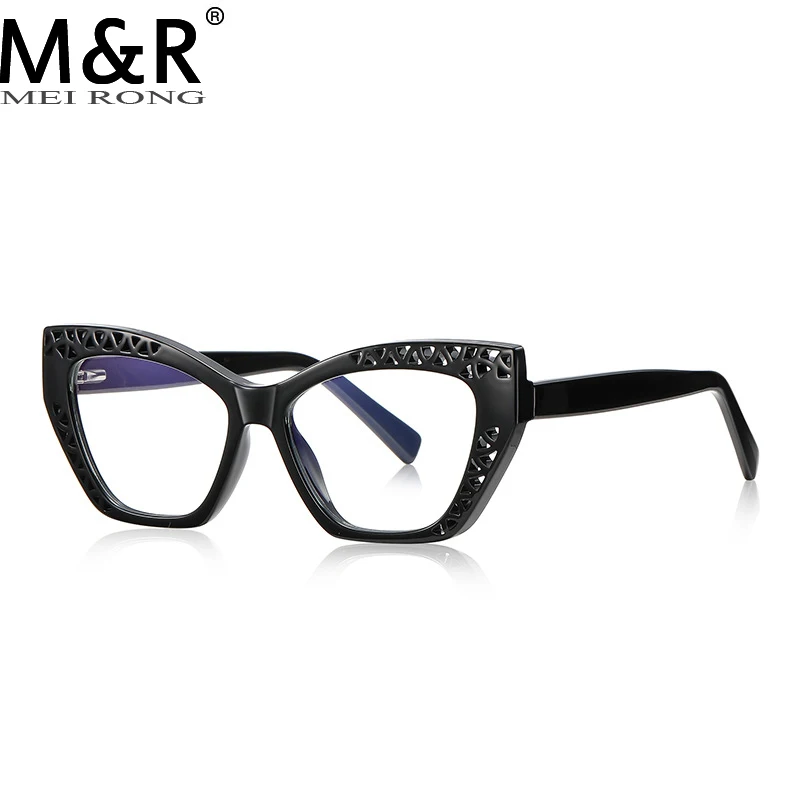 

2023 Стильные Простые Женские солнцезащитные очки кошачий глаз TR90 с защитой от синего света из искусственного материала, очки с отверстиями, оправа для очков для чтения, офисные очки