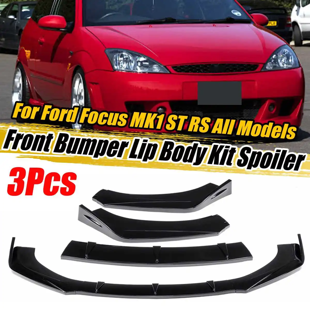 

Focus MK1 сплиттер для переднего бампера автомобиля, спойлер для губ, диффузор, дефлектор для кузова Ford Focus MK1 ST RS для Fiesta для Mondeo