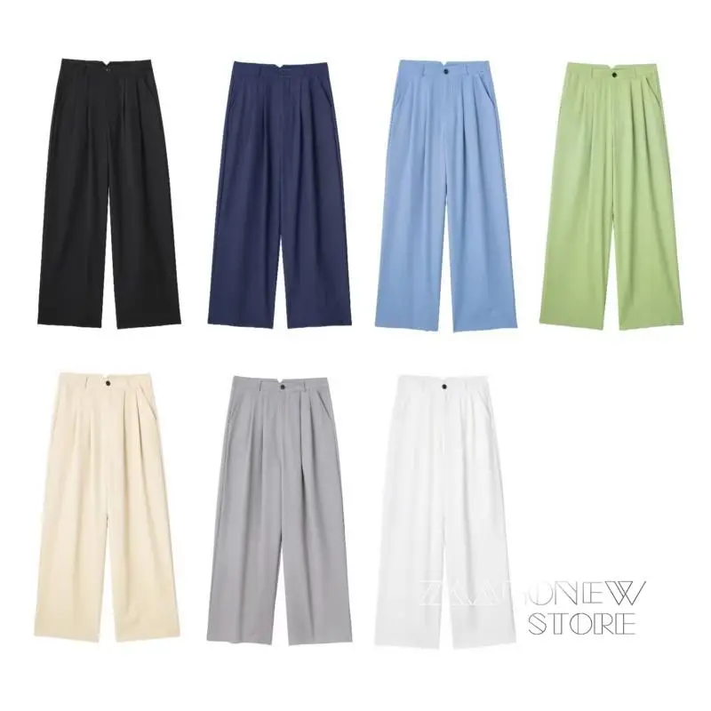 ZAAHONEW 2023 Spring Summer Women Fashion 7 Colors Office Ladies Straight Pants Casual High Waist Zipper Simple Trousers Female
ZAAHONEW 2023 Spring Summer Women Fashion 7 Colors Office Ladies Straight Pants Casual High Waist Zipper Simple Trousers Female