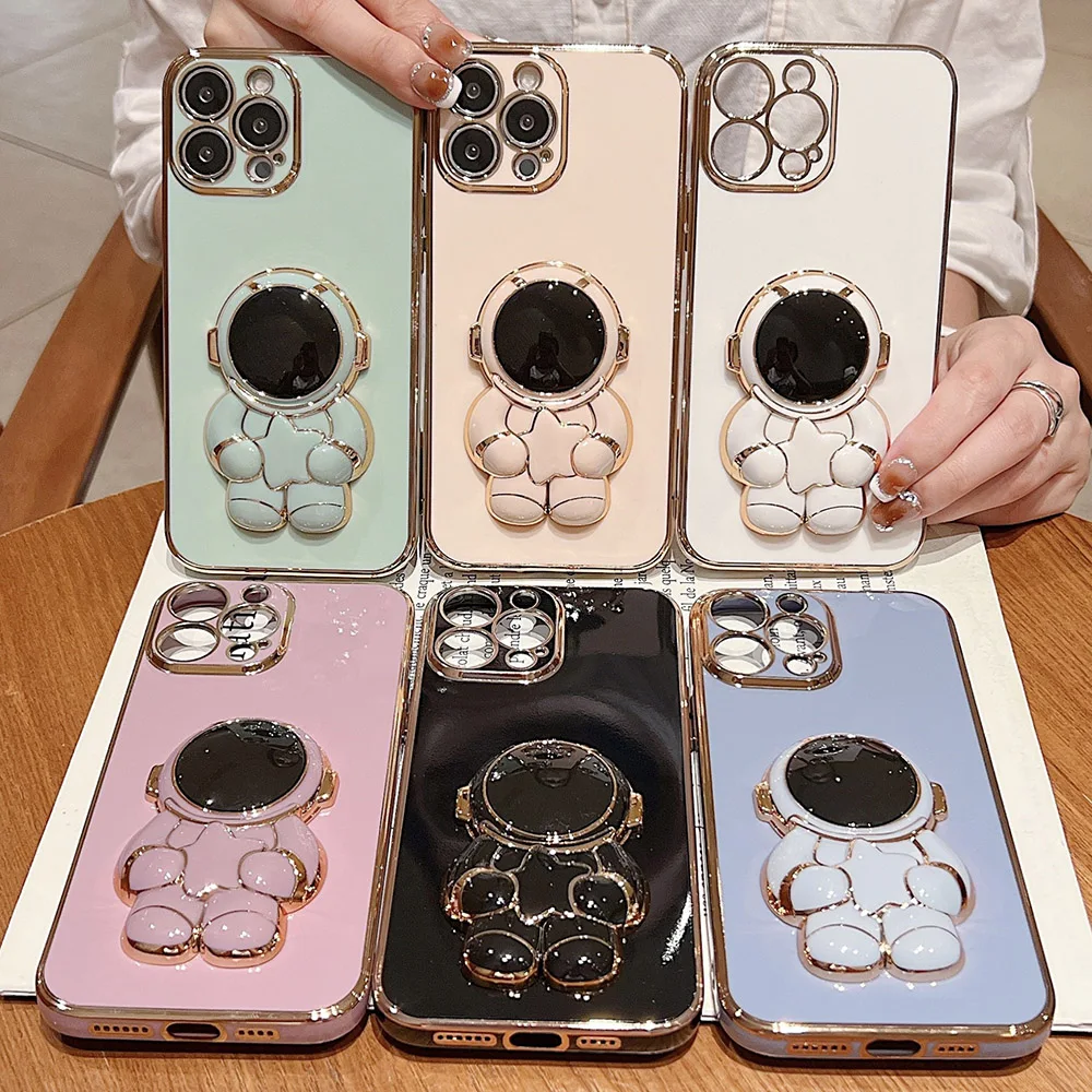 Astronaut Stand Holder Case For Iphone 13 Pro Max 11 12 XR X Xs 7 8 Plus SE 2022 13 Mini Silicon Plating Phone Funda Cover Coque
Astronaut Stand Holder Case For Iphone 13 Pro Max 11 12 XR X Xs 7 8 Plus SE 2022 13 Mini Silicon Plating Phone Funda Cover Coque