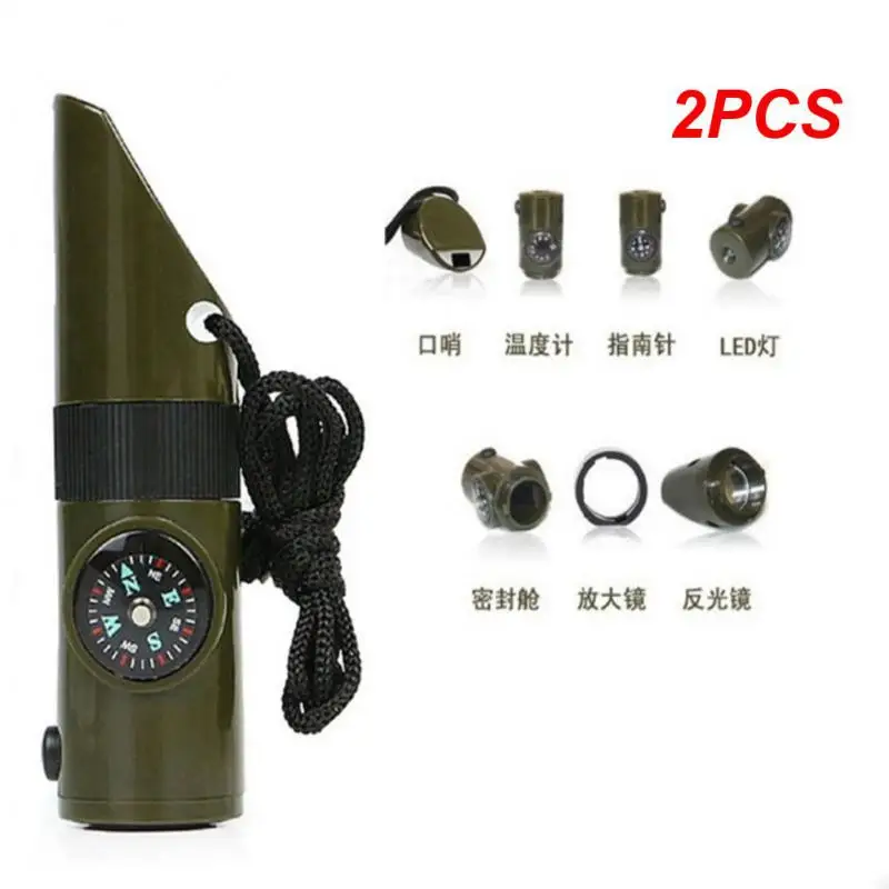 2PCS In 1 Multifunctional Whistle Trekking Thermometer Compass Magnifier Torch Mirror Led Light Outdoor Camping Survival Whistle
2PCS In 1 Multifunctional Whistle Trekking Thermometer Compass Magnifier Torch Mirror Led Light Outdoor Camping Survival Whistle