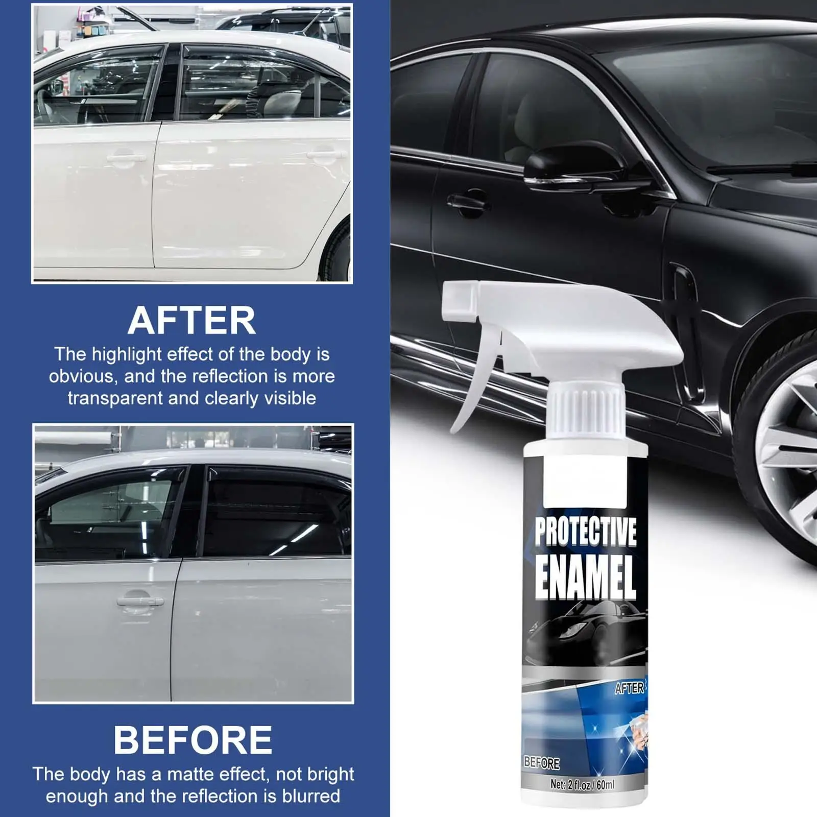 Car Ceramic Coating Paint Shine Spray 60ml Gentle Formula Increase Shine Enhance Color Car Cleaner Polish Stain Resistance
Car Ceramic Coating Paint Shine Spray 60ml Gentle Formula Increase Shine Enhance Color Car Cleaner Polish Stain Resistance