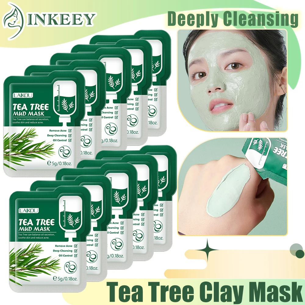 

Japan Tea Tree Clay Face Mask Acne Repair Deep Cleansing Moisturizing Oil-Control Anti-Aging Green Mud Facial Mask Skin Care