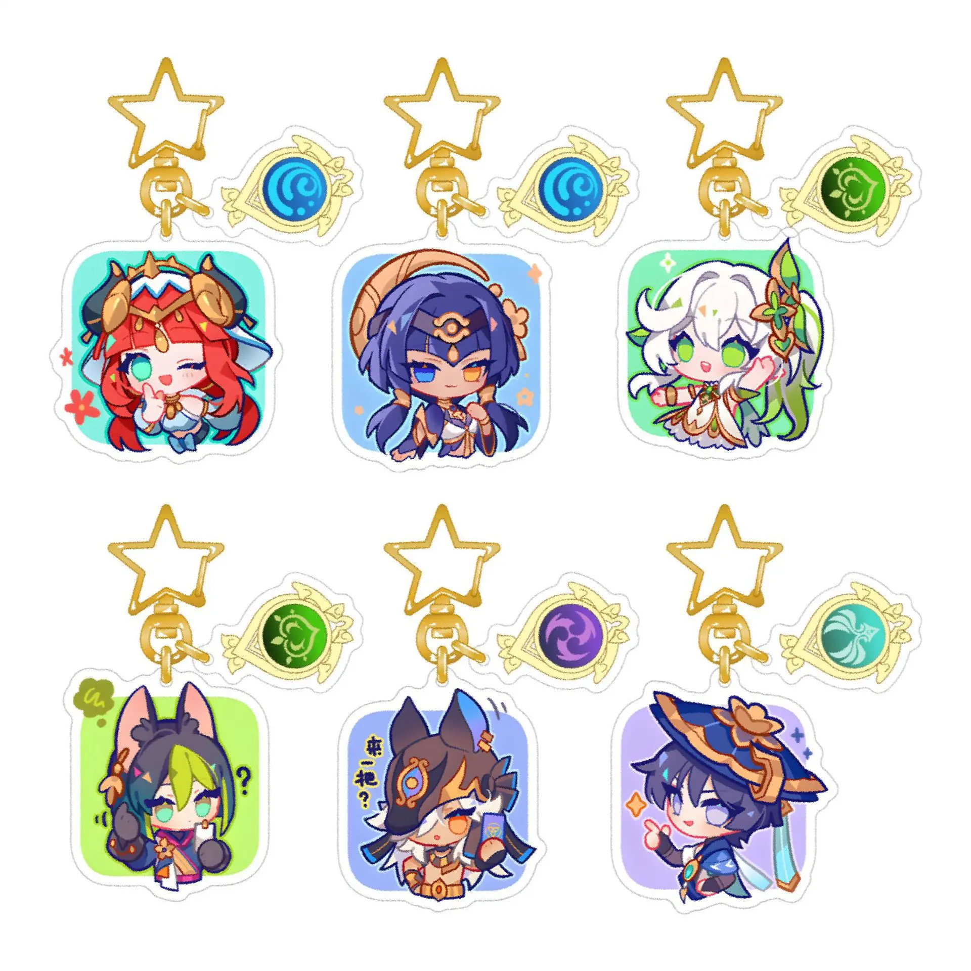 Game Genshin Impact Nilou Candace Nahida Tighnari Cyno Wanderer Cosplay Key Chains Acrylic Keychain Pendant Xmas Gifts
Game Genshin Impact Nilou Candace Nahida Tighnari Cyno Wanderer Cosplay Key Chains Acrylic Keychain Pendant Xmas Gifts