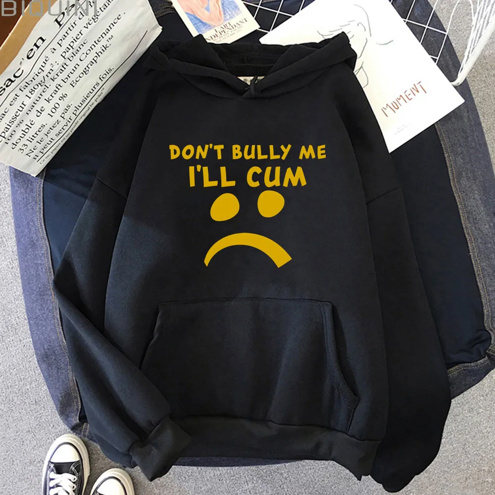 Don’t Bully Me I’ll Cum Hoodies Men And Women Anime Clothes Hooded Sweatshirt Long Sleeve Pocket Pullovers streetwear for Couple
Don’t Bully Me I’ll Cum Hoodies Men And Women Anime Clothes Hooded Sweatshirt Long Sleeve Pocket Pullovers streetwear for Couple