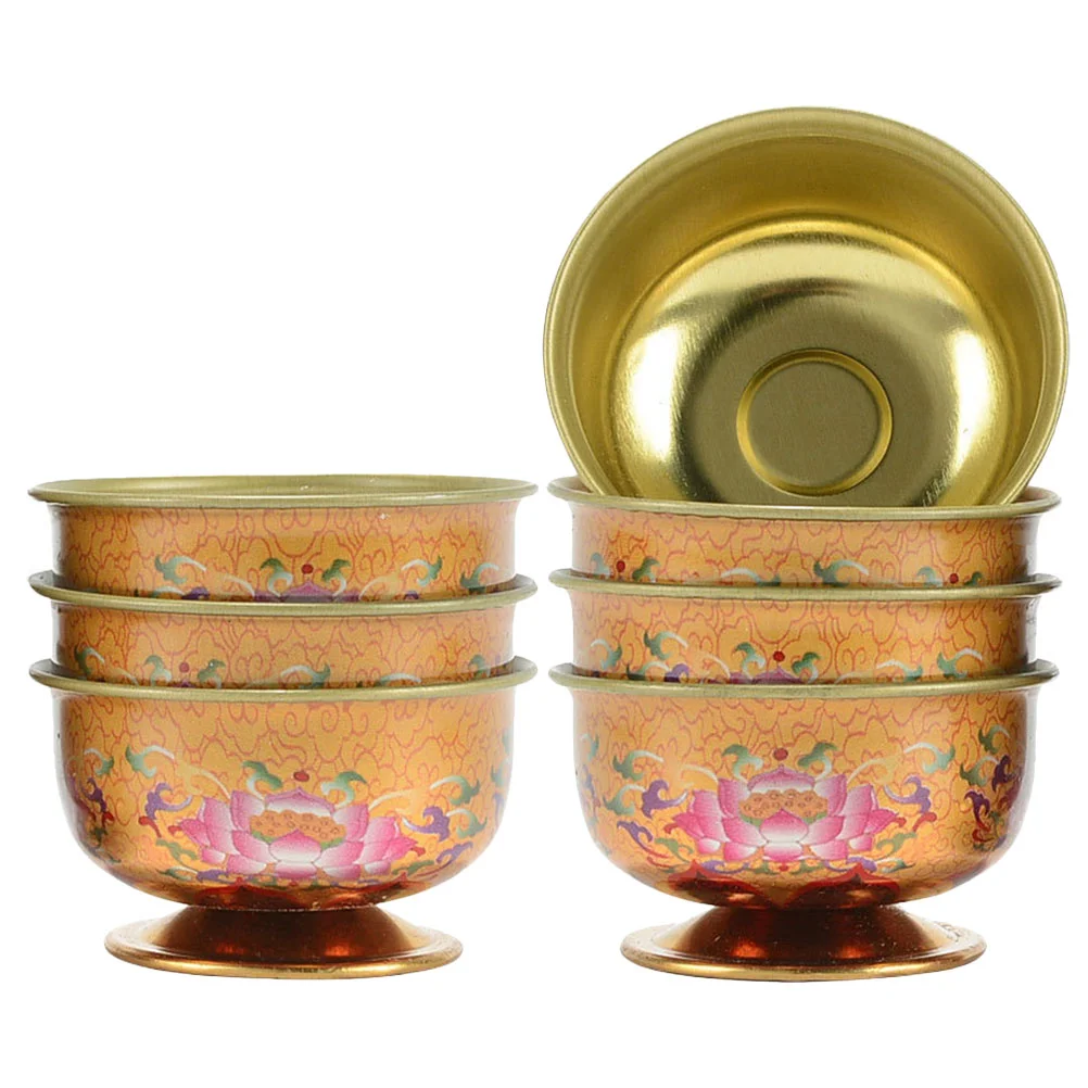 7 Pcs Water Bowl Supply Container Vintage Drinking Glasses Altar Supplies Cup Alloy Temple Tabletop Decor
7 Pcs Water Bowl Supply Container Vintage Drinking Glasses Altar Supplies Cup Alloy Temple Tabletop Decor