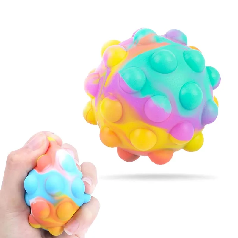 Rainbow Push Bubble 3D Ball Squeeze Toys Stress Reliever Silicone Toys Fidget Toys Sensory Autism Game Squishy Relax Toy
Rainbow Push Bubble 3D Ball Squeeze Toys Stress Reliever Silicone Toys Fidget Toys Sensory Autism Game Squishy Relax Toy