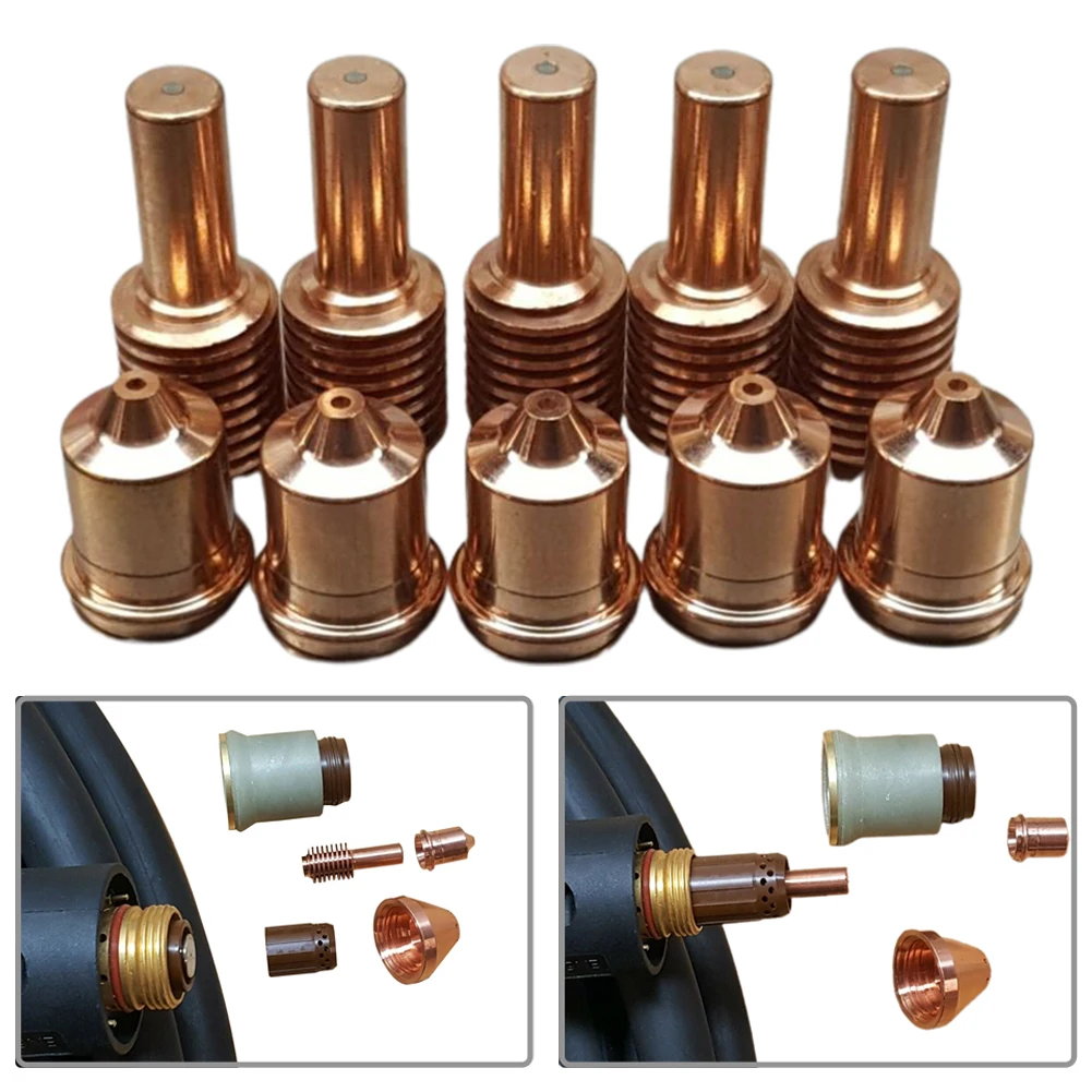 10pc Razorcut X45 Plasma Cutter 51206 Tips 52574 Electrodes Set Cutting Torch Consumables Fine Cut 25A Nozzle Soldering Supplies
10pc Razorcut X45 Plasma Cutter 51206 Tips 52574 Electrodes Set Cutting Torch Consumables Fine Cut 25A Nozzle Soldering Supplies