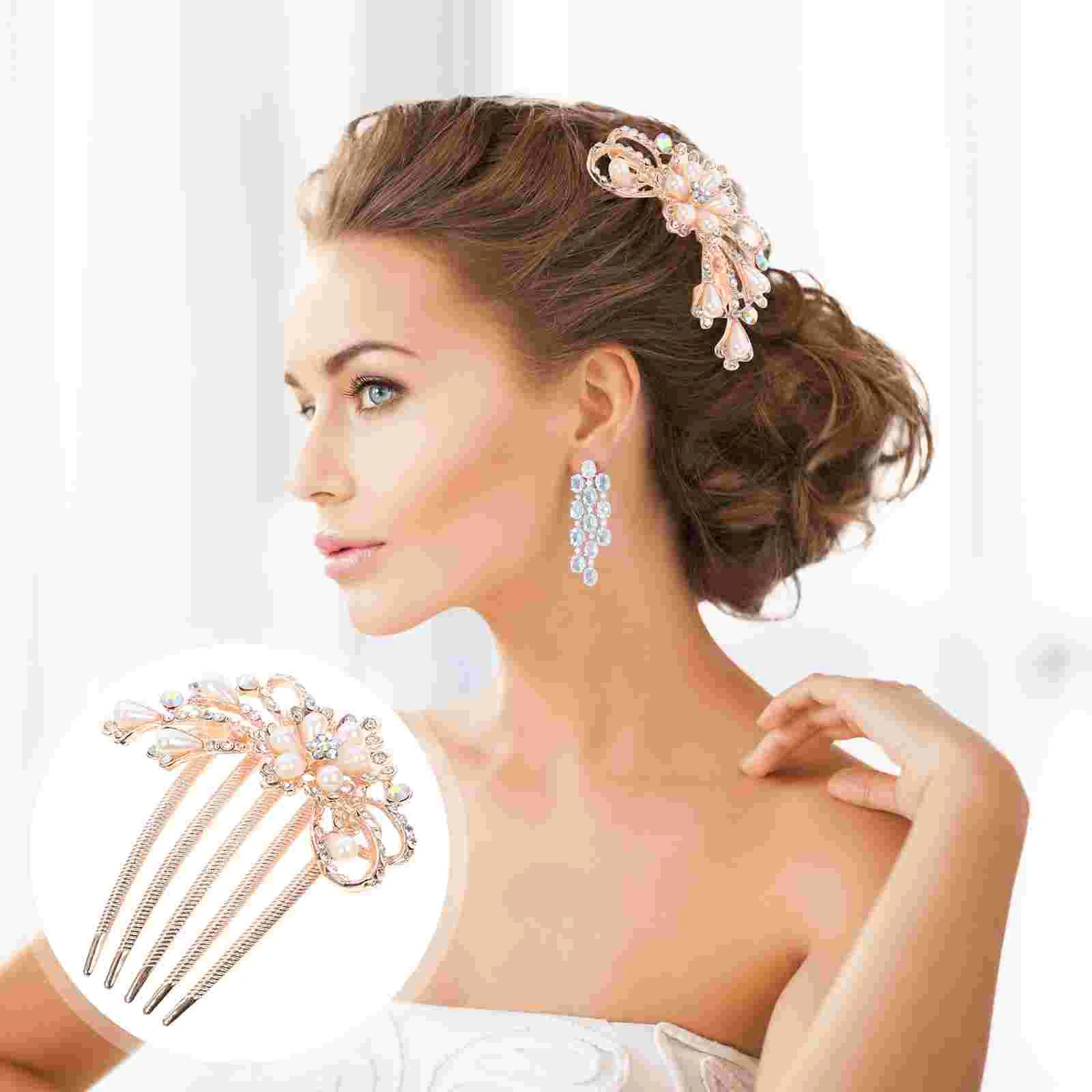 2 Pcs Bridal Hair Comb Women Combs Crystal Rhinestone Pearl Bride Headdress Accessories
2 Pcs Bridal Hair Comb Women Combs Crystal Rhinestone Pearl Bride Headdress Accessories
