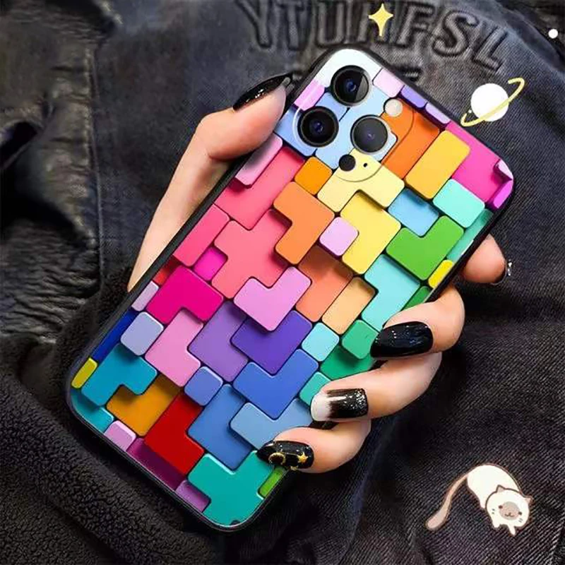 Phone Case For iPhone 11 12 Pro Max 13 Mini X XS XS XR 7 8 SE 2020 6 6S Plus 3D Colorful Block Liquid Silicon Bumper Soft Cover
Phone Case For iPhone 11 12 Pro Max 13 Mini X XS XS XR 7 8 SE 2020 6 6S Plus 3D Colorful Block Liquid Silicon Bumper Soft Cover