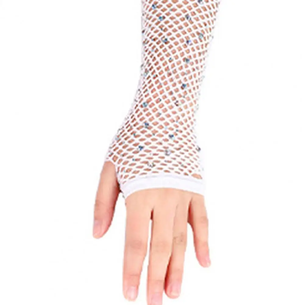 1 Pair Stylish Female Colorful Rhinestone Shining Mesh Dance Gloves for Festival Women Dance Gloves Fingerless Gloves
1 Pair Stylish Female Colorful Rhinestone Shining Mesh Dance Gloves for Festival Women Dance Gloves Fingerless Gloves