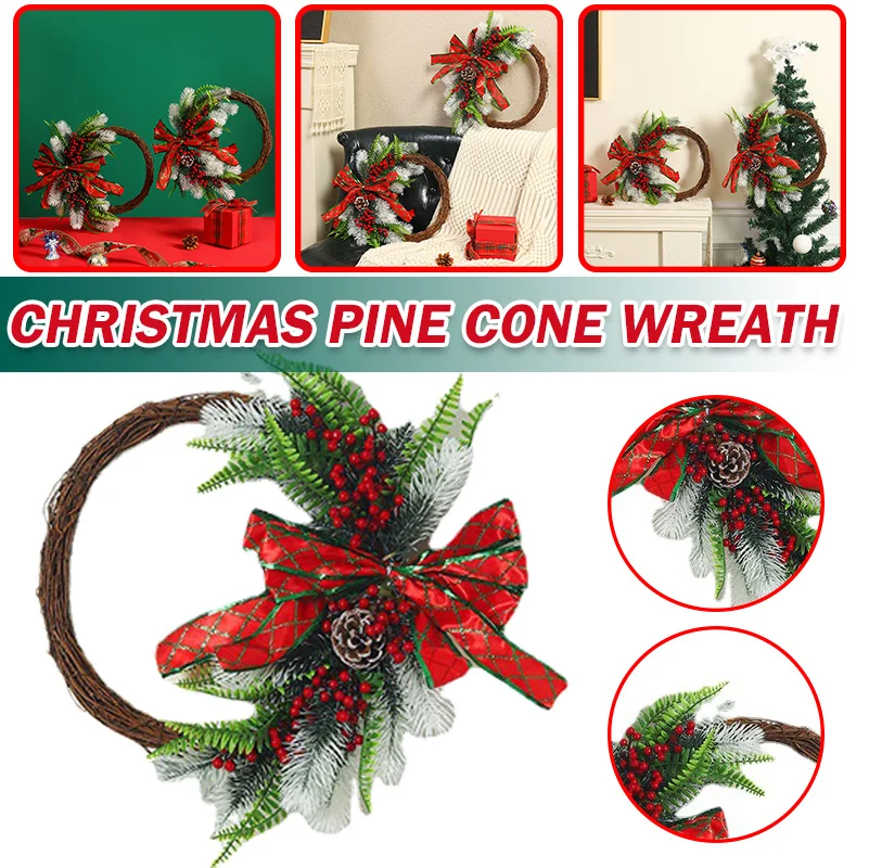 Christmas Wreath Front Door Hanging Decoration Winter Garland Artificial Wreath For House Party Outdoor Indoor Home Decoration
Christmas Wreath Front Door Hanging Decoration Winter Garland Artificial Wreath For House Party Outdoor Indoor Home Decoration