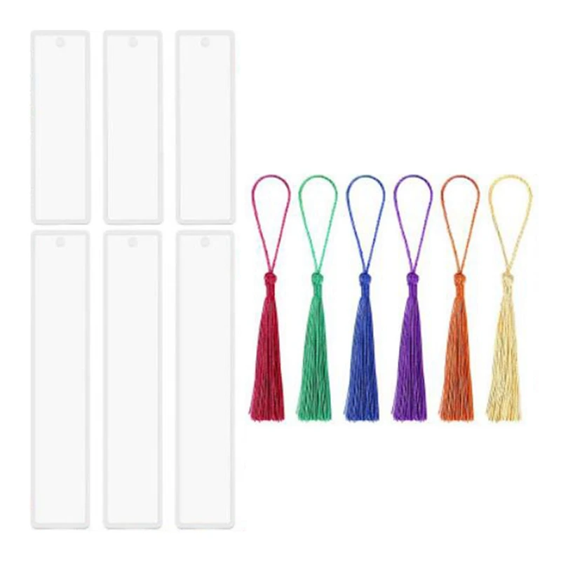 6Pcs Rectangle Bookmark Silicone Resin Mold DIY Making Epoxy Jewelry DIY Craft Mold With 6Pcs Color Tassels
6Pcs Rectangle Bookmark Silicone Resin Mold DIY Making Epoxy Jewelry DIY Craft Mold With 6Pcs Color Tassels