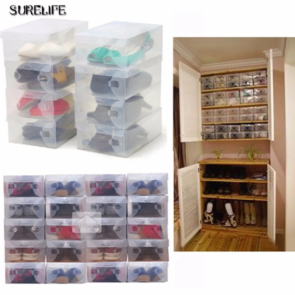 20pcs children/women/men Transparent Makeup Organizer Clear Plastic Shoes Storage Boxes Foldable Shoes Case Holder Wholesale
20pcs children/women/men Transparent Makeup Organizer Clear Plastic Shoes Storage Boxes Foldable Shoes Case Holder Wholesale