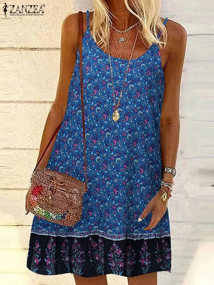 ZANZEA Floral Print Holiday Slip Dress 2023 Summer Ruffled Hem Robe Women Casual Sundress Spaghetti Straps A-line Mini Dress
ZANZEA Floral Print Holiday Slip Dress 2023 Summer Ruffled Hem Robe Women Casual Sundress Spaghetti Straps A-line Mini Dress