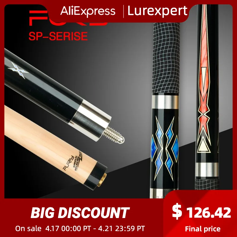 FURY SP Pool Cue 12.5mm Tip 147cm American Maple Shaft Play Cue 5/16*18 Pin 1/2 Split Silica Gel Wrap Stick Billiard Pool Cue
FURY SP Pool Cue 12.5mm Tip 147cm American Maple Shaft Play Cue 5/16*18 Pin 1/2 Split Silica Gel Wrap Stick Billiard Pool Cue