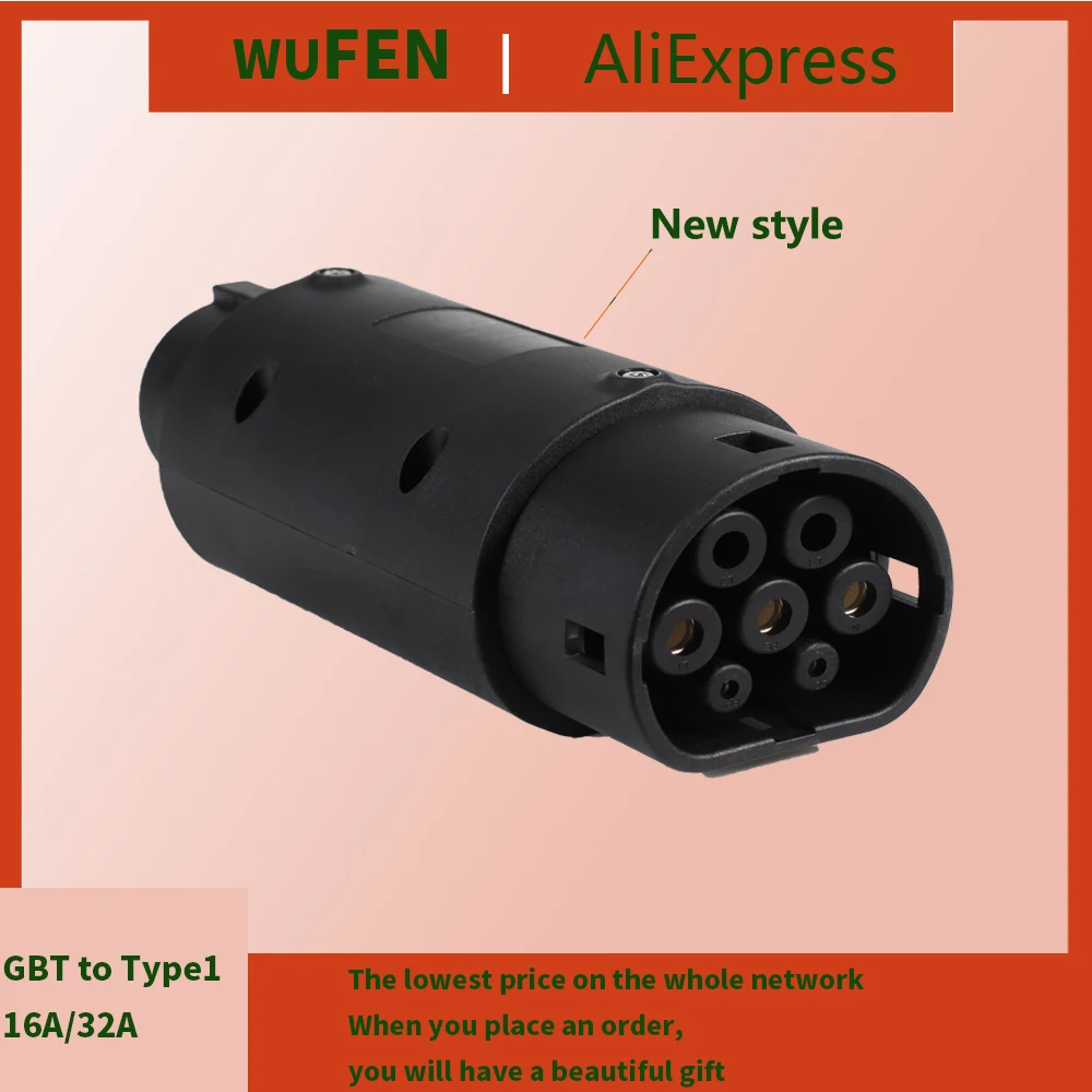 WUFEN EVSE Auto Parts Adapter GB to Type1 New Model for Sale 16A/32A 1P is Suitable for GBT Car to Type1 Car End
WUFEN EVSE Auto Parts Adapter GB to Type1 New Model for Sale 16A/32A 1P is Suitable for GBT Car to Type1 Car End
