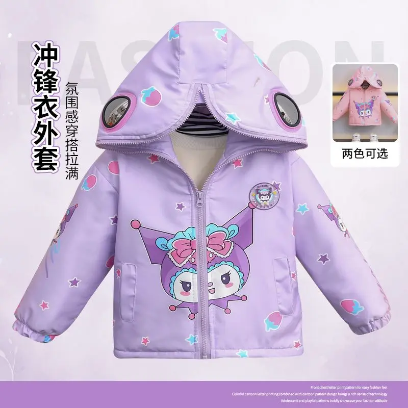 Sanrios Children Kuromi Hooded Cotton Clothes Anime Winter Thicken Coat Kids Girl Versatile Cartoon Leisure Kawaii Hot New Style
Sanrios Children Kuromi Hooded Cotton Clothes Anime Winter Thicken Coat Kids Girl Versatile Cartoon Leisure Kawaii Hot New Style