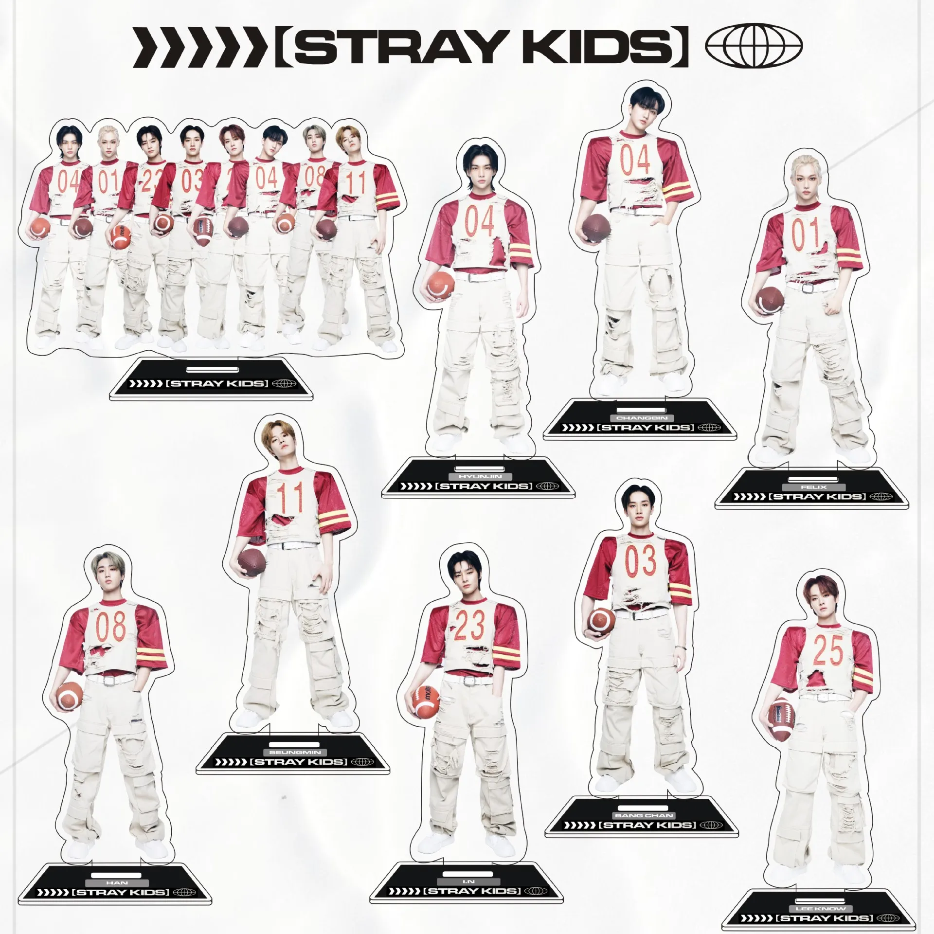 10 см KPOP бродячие дети регби одежда концепция полный тело искусственная фигурка HyunJin Felix BangChan настольное украшение подарки для фанатов
10 см KPOP бродячие дети регби одежда концепция полный тело искусственная фигурка HyunJin Felix BangChan настольное украшение подарки для фанатов