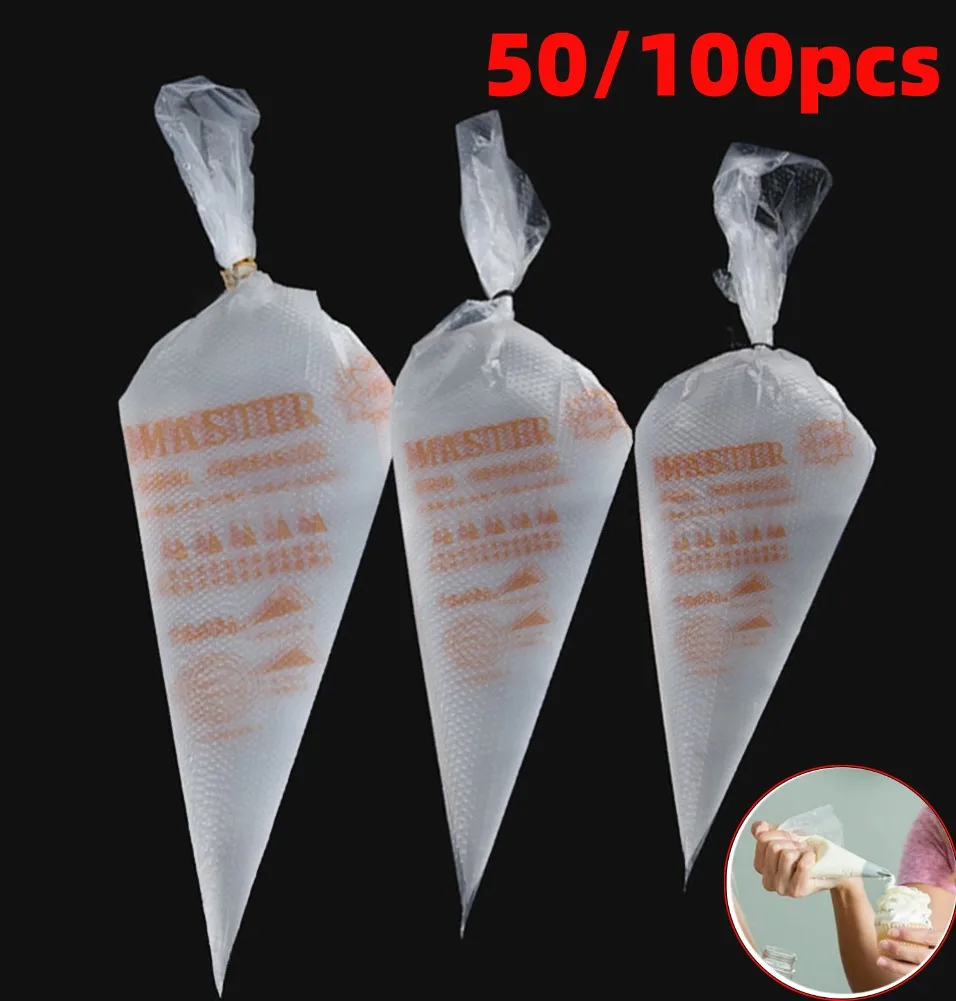 50/100 pcs/lot Disposable Pastry Piping Bag Icing Fondant Cake Cream Squeeze Cream Bag Tip Nozzle Bags DIY Baking Accessories
50/100 pcs/lot Disposable Pastry Piping Bag Icing Fondant Cake Cream Squeeze Cream Bag Tip Nozzle Bags DIY Baking Accessories