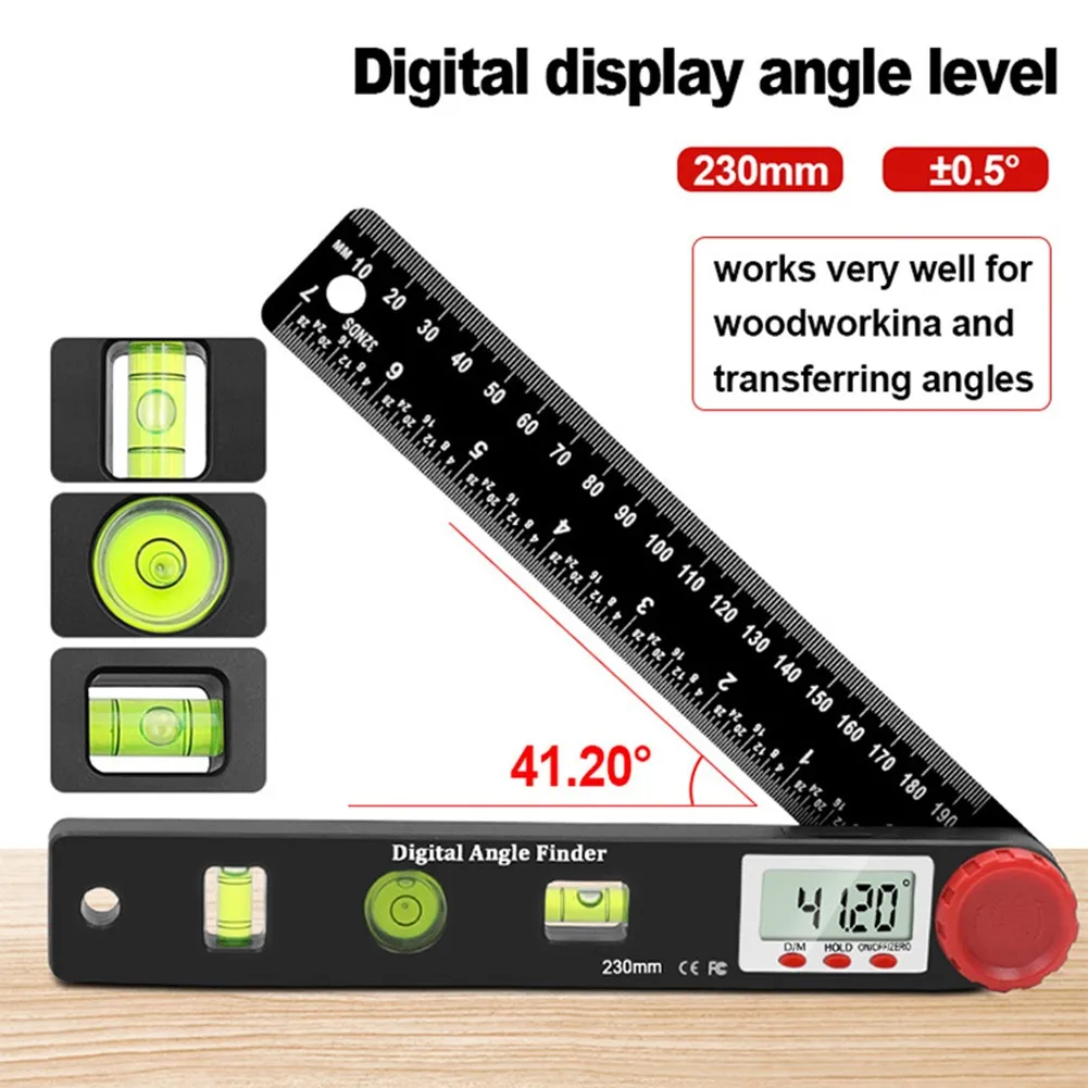 4 In1 Digital Instrument Angle Inclinometer Digital Electronic Goniometer Angle Detector Level Measuring Ruler LCD Display
4 In1 Digital Instrument Angle Inclinometer Digital Electronic Goniometer Angle Detector Level Measuring Ruler LCD Display