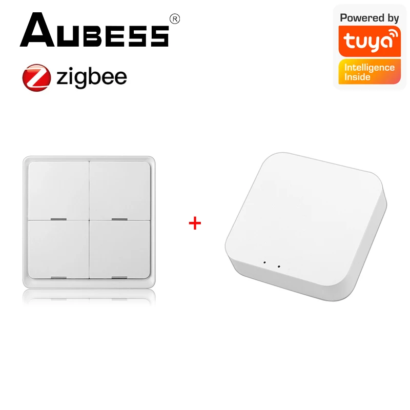 Беспроводной сценический переключатель Aubess ZigBee, кнопочный контроллер на батарейках, 12 режимов, автоматизация умного дома, 4 комплекта
Беспроводной сценический переключатель Aubess ZigBee, кнопочный контроллер на батарейках, 12 режимов, автоматизация умного дома, 4 комплекта